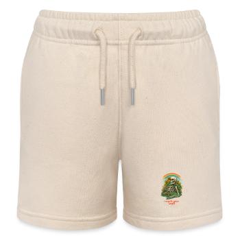 Recycle Your Garbage Garden Skeleton - Kids Organic Sweat Shorts by Stanley/Stella - soft Ecru - Front