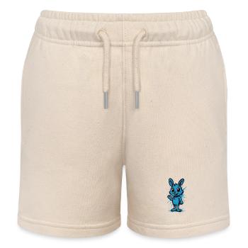 Graphique Blue Splash Bunny - Short de jogging enfant bio Stanley/Stella - écru doux - Devant
