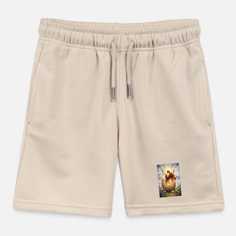 Resurrection from broken eggs Kids Organic Sweat Shorts by Stanley/Stella