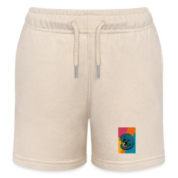 Pangolin Pop Art - Kinder Organic Joggingshorts Mini Bolter von Stanley/Stella - Natur - Vorne