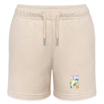 Zwiebelpferd-Plüschtier - Kinder Organic Joggingshorts Mini Bolter von Stanley/Stella - Natur - Vorne