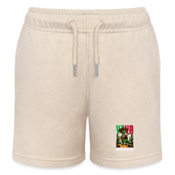 Mexiko Stolz & Heimat Mexikaner Mexico Flagge - Kinder Organic Joggingshorts Mini Bolter von Stanley/Stella - Natur - Vorne