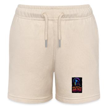 Alpha Wolf Multicolor Design Follow Your Own Pack - Kids Organic Sweat Shorts by Stanley/Stella - soft Ecru - Front