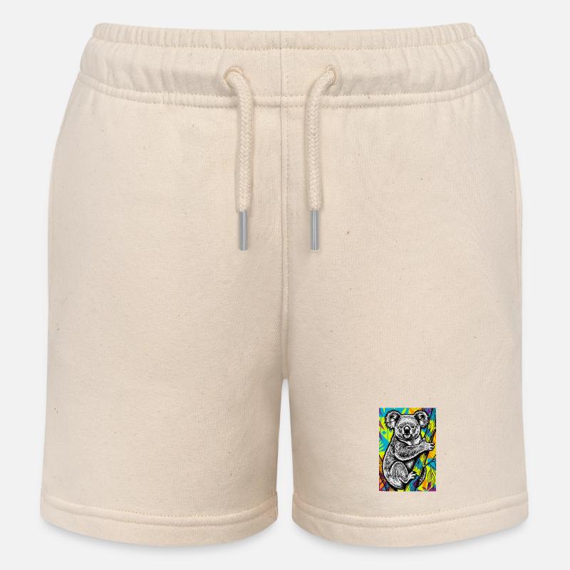 Koala - Short de jogging enfant bio Stanley/Stella - écru doux