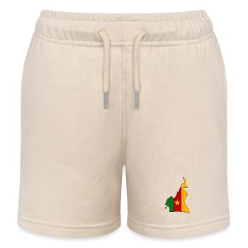 Kamerun Flagge Landkarte - Kinder Organic Joggingshorts Mini Bolter von Stanley/Stella - Natur - Vorne