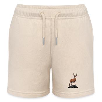 Weißwedelhirsch Majestätische Wilde Natur - Kinder Organic Joggingshorts Mini Bolter von Stanley/Stella - Natur - Vorne