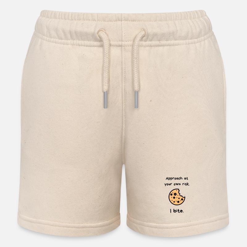 Approchez à vos risques et périls – I Cookie - Short de jogging enfant bio Stanley/Stella - écru doux