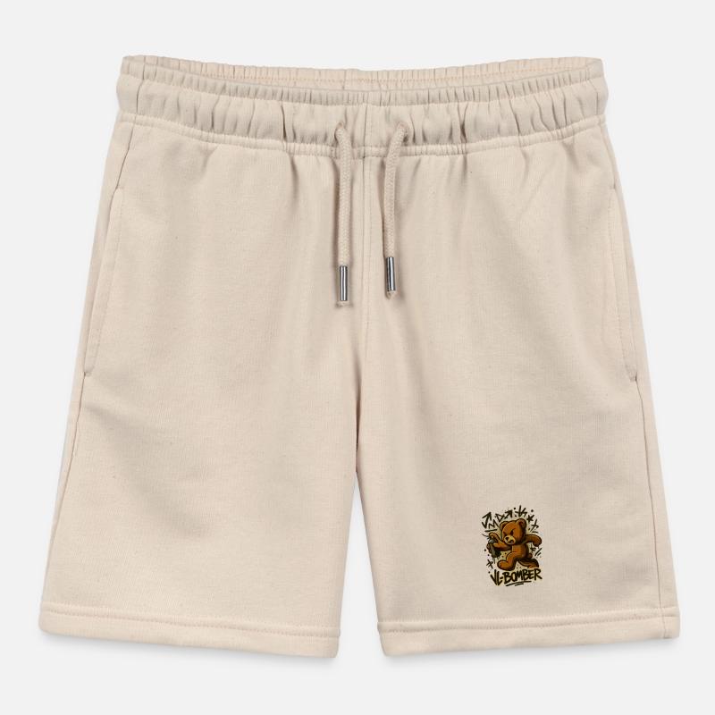 Graff Bomb Bear Kids Organic Sweat Shorts by Stanley/Stella