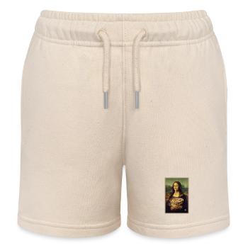 Mona Lisa Verrückter Ramen-Tag - Kinder Organic Joggingshorts Mini Bolter von Stanley/Stella - Natur - Vorne