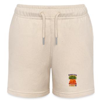 Vintage Carrot Seed Label - Kids Organic Sweat Shorts by Stanley/Stella - soft Ecru - Front