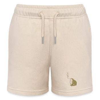Funky japanischer Frosch, der raucht - Kinder Organic Joggingshorts Mini Bolter von Stanley/Stella - Natur - Vorne