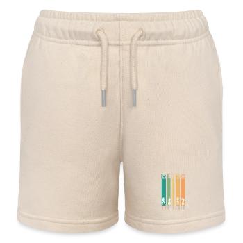 Retro Barres et Silhouettes Nostalgie - Short de jogging enfant bio Stanley/Stella - écru doux - Devant