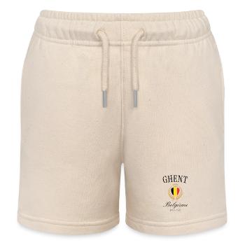 Gent Belgien Wappen Krone – Reise Souvenir - Kinder Organic Joggingshorts Mini Bolter von Stanley/Stella - Natur - Vorne