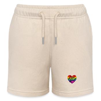 Liebe ist großartig! - Kinder Organic Joggingshorts Mini Bolter von Stanley/Stella - Natur - Vorne
