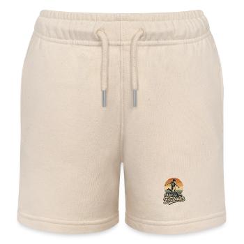 Ich bin Fussballer Retro - Kinder Organic Joggingshorts Mini Bolter von Stanley/Stella - Natur - Vorne