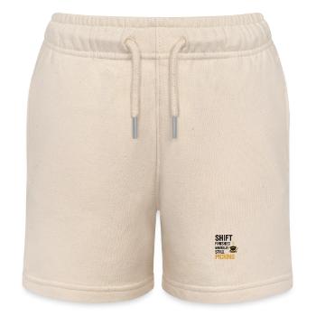 Schicht beendete mental noch mit dem Picken - Kinder Organic Joggingshorts Mini Bolter von Stanley/Stella - Natur - Vorne