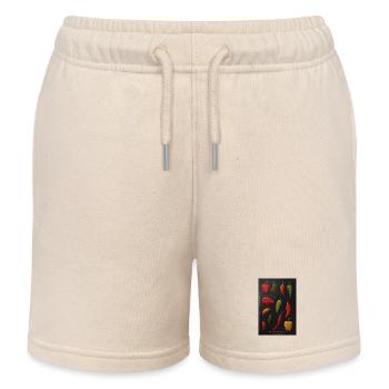 Chili Collective Pfeffer-Sketche - Kinder Organic Joggingshorts Mini Bolter von Stanley/Stella - Natur - Vorne
