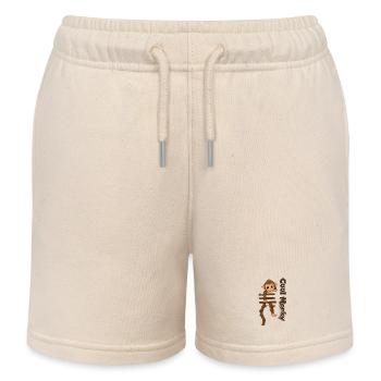 Monkey Swing Cartoon an Bars - Kinder Organic Joggingshorts Mini Bolter von Stanley/Stella - Natur - Vorne