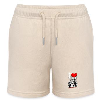 Ich liebe mein Fatbike - Kinder Organic Joggingshorts Mini Bolter von Stanley/Stella - Natur - Vorne