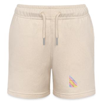 Regenbogen-Pixel-Dreiecksverlauf - Kinder Organic Joggingshorts Mini Bolter von Stanley/Stella - Natur - Vorne