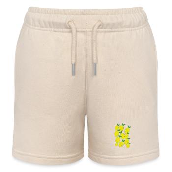 Lemons pile - Kids Organic Sweat Shorts by Stanley/Stella - soft Ecru - Front