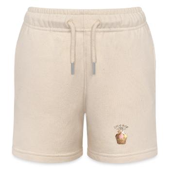 Life Is Sweet IceCream Basket - Kids Organic Sweat Shorts by Stanley/Stella - soft Ecru - Front