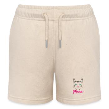 Süßes Katzenmiauen - Kinder Organic Joggingshorts Mini Bolter von Stanley/Stella - Natur - Vorne