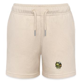 Guter Plan am Lagerfeuer Frosch - Kinder Organic Joggingshorts Mini Bolter von Stanley/Stella - Natur - Vorne