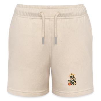 Robot gardeners in orbit - Kids Organic Sweat Shorts by Stanley/Stella - soft Ecru - Front