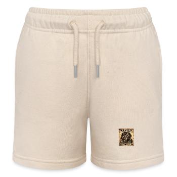 Raccoon Dumpster Poster Wanted - Kids Organic Sweat Shorts by Stanley/Stella - soft Ecru - Front