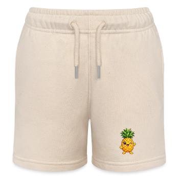 Ananas Kawaii Style – Süße Tropenfrucht - Kinder Organic Joggingshorts Mini Bolter von Stanley/Stella - Natur - Vorne