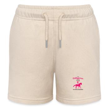 Voltigieren Volti Schule Pferd Reitsport Spruch - Kinder Organic Joggingshorts Mini Bolter von Stanley/Stella - Natur - Vorne
