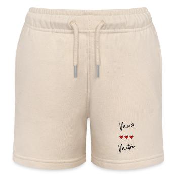 MERCI. MERCI MAÎTRE. CADEAU MAÎTRE. VACANCES. ÉTÉ. - Short de jogging enfant bio Stanley/Stella - écru doux - Devant