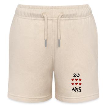 20. 20 JAHRE. 20-JÄHRIGES JUBILÄUM. 20-JÄHRIGES JUBILÄUM. - Kinder Organic Joggingshorts Mini Bolter von Stanley/Stella - Natur - Vorne