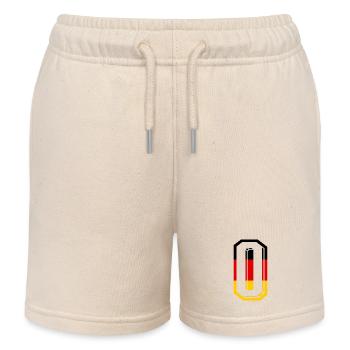 Nummer 0 Deutschland Trikot Zahl 0 Jahre - Kinder Organic Joggingshorts Mini Bolter von Stanley/Stella - Natur - Vorne