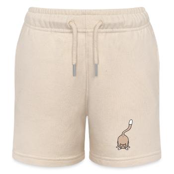 chat drôle de derrière montre derrière, cul amusant - Short de jogging enfant bio Stanley/Stella - écru doux - Devant
