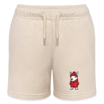 Bull Terrier Hund Stylisch - Kinder Organic Joggingshorts Mini Bolter von Stanley/Stella - Natur - Vorne
