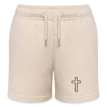 Kreuz (V) - Kinder Organic Joggingshorts Mini Bolter von Stanley/Stella - Natur - Vorne