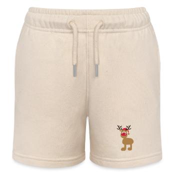 Christmas - Kids Organic Sweat Shorts by Stanley/Stella - soft Ecru - Front