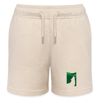 Wolf Silhouette - Kinder Organic Joggingshorts Mini Bolter von Stanley/Stella - Natur - Vorne