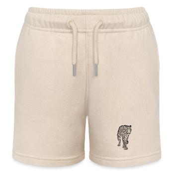 Leopard Tier - Kinder Organic Joggingshorts Mini Bolter von Stanley/Stella - Natur - Vorne