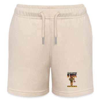 Pompier - Short de jogging enfant bio Stanley/Stella - écru doux - Devant