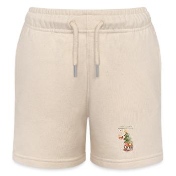 Frohes gesegnetes Weihnachtsfest grün Christbaum - Kinder Organic Joggingshorts Mini Bolter von Stanley/Stella - Natur - Vorne