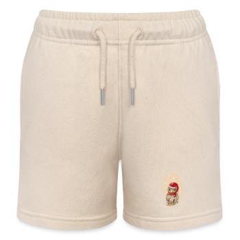 Christmas bird sparrow - Kids Organic Sweat Shorts by Stanley/Stella - soft Ecru - Front