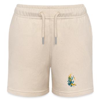 Wüstenportrait Blattkranz - Kinder Organic Joggingshorts Mini Bolter von Stanley/Stella - Natur - Vorne