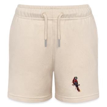 Parrot, Bird, Pet, Animal Lover, Animal, Jungle - Kids Organic Sweat Shorts by Stanley/Stella - soft Ecru - Front