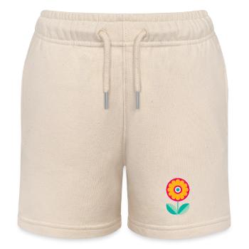 Süße bunte Blume - Kinder Organic Joggingshorts Mini Bolter von Stanley/Stella - Natur - Vorne