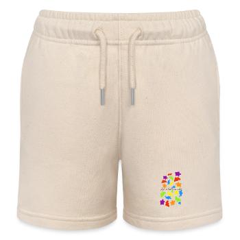 Bunte Farbkleckse - Kinder Organic Joggingshorts Mini Bolter von Stanley/Stella - Natur - Vorne