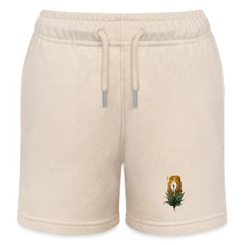 Golden Peace Lily with Halo - Kids Organic Sweat Shorts by Stanley/Stella - soft Ecru - Front