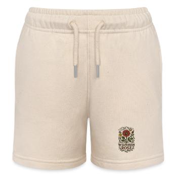 Wild Irish Rose Vintage Floral - Kids Organic Sweat Shorts by Stanley/Stella - soft Ecru - Front